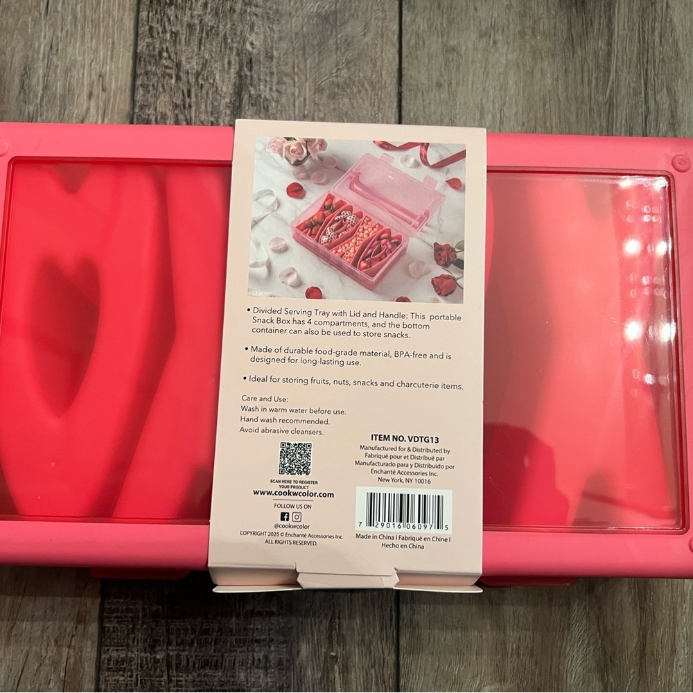 NEW CWC Cook With Color Pink Clear Food Storage Snack Box One Size - Picture 8 of 9
